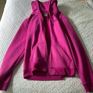 Hot pink athletic zip up jacket - Under Armour - size M